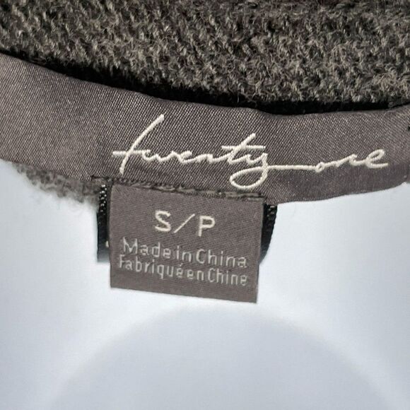 Wool Blend Drape Waterfall Open Front Cable Knit Cardigan Sweater Top Forever 21 - Picture 5 of 6